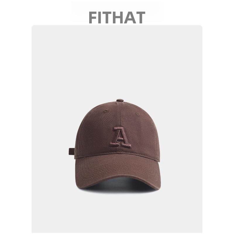 Korean Embroidered 'A' Baseball Cap - Soft Top, Flattering Fit, Versatile Unisex Japanese Style Duckbill Hat, Trendy Brand.