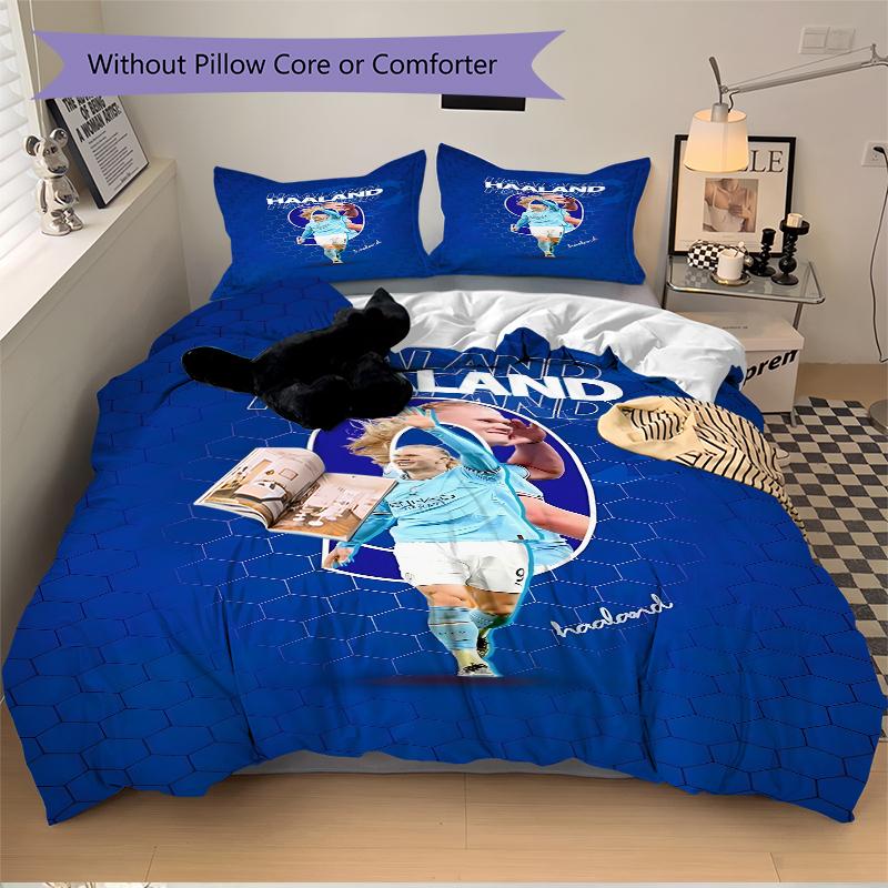 3Pcs Haaland'S Goal Celebration Bedding Sets For All Sizes New 3D Printed Bed Cover Comforter Duvet Cover Pillowcase Bedroom Decoration