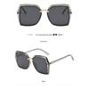 Women's Polarized Sunglasses for Driving, European and American Trendy Fashion Retro Large Frame Sunglasses, Black Frame UV400