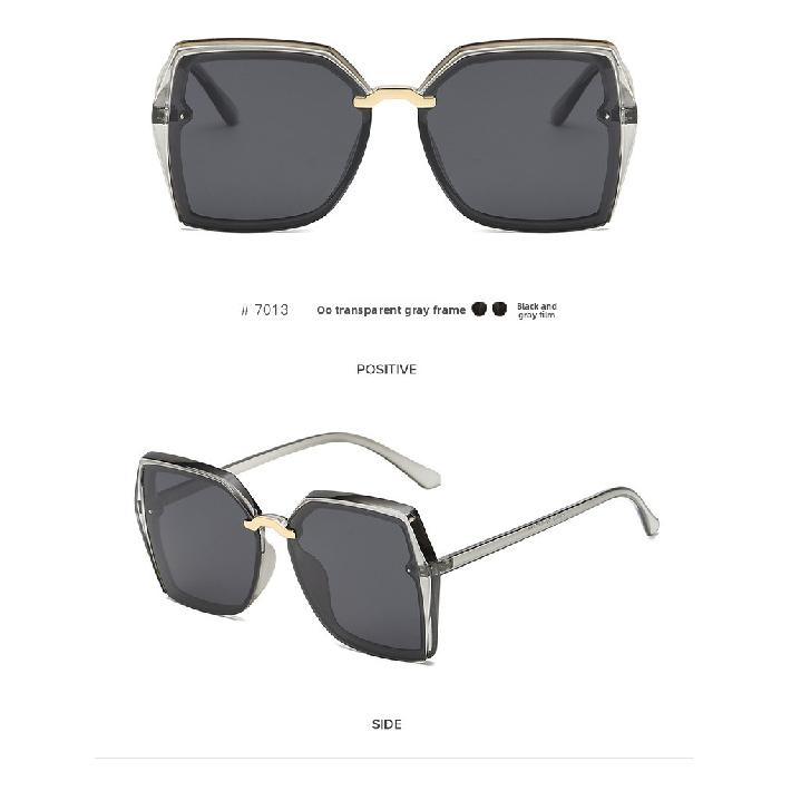Women's Polarized Sunglasses for Driving, European and American Trendy Fashion Retro Large Frame Sunglasses, Black Frame UV400