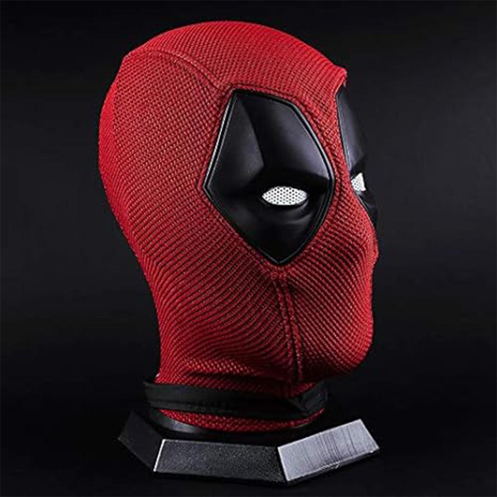 Deadpool Helmaske Pustende Strikket Maske for Halloween Cosplay, Rød