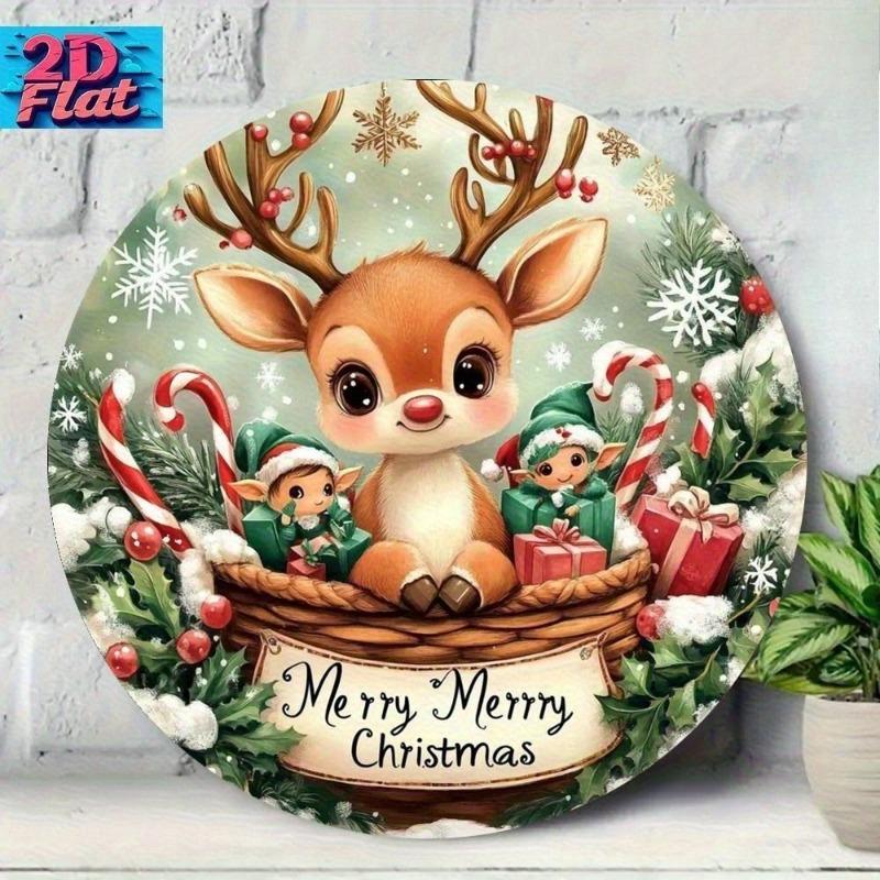 2D Flat Hanging Decorative Metal Sign Hand Painted Art