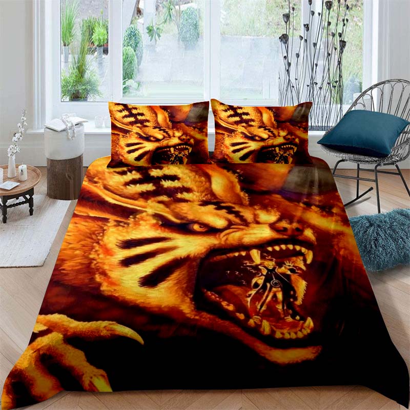 NARUTO Shonen Manga Print Bedding Set – Duvet Cover Set – Luxury Gift for Teens, Fits Double/Single Beds