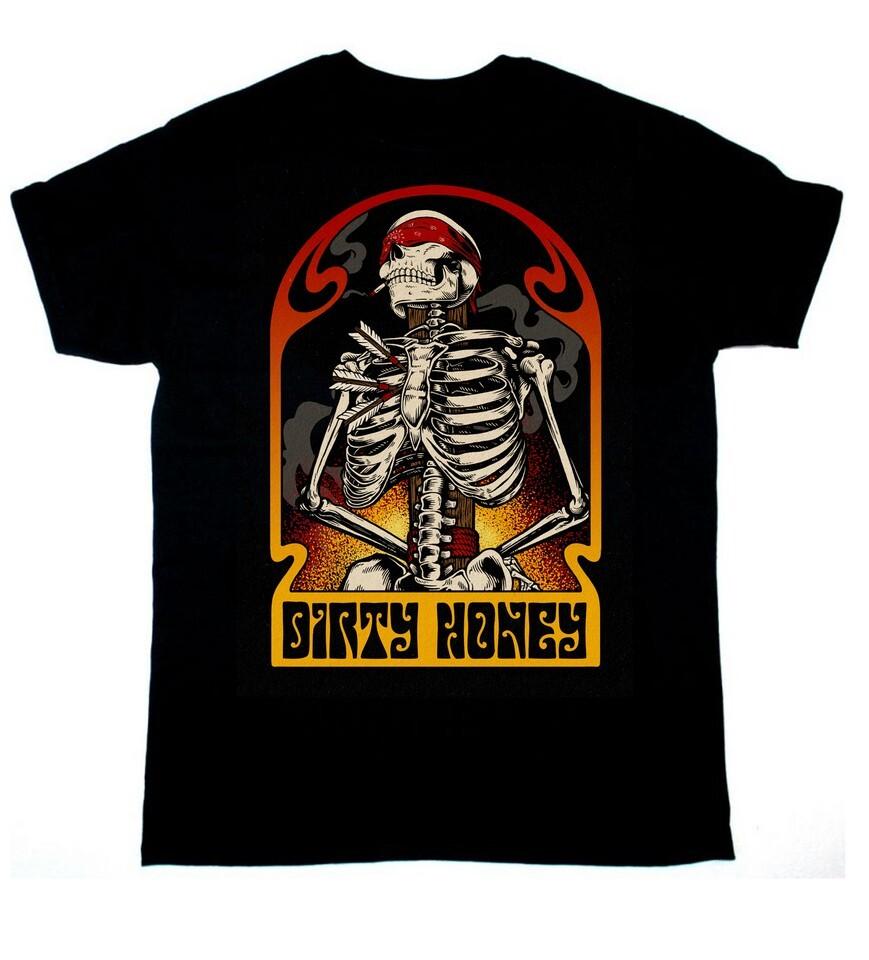 

Dirty Honey Tied Up Skeleton For Fans Heavy Cotton Black All Size Shirt BL437 Unisex T-Shirt XXL