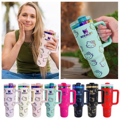 40OZ Auto Cup Nordamerikanischer neuer Edelstahl Große Kapazität Wärmedämmung Tragbarer Eisbecher mit Griff