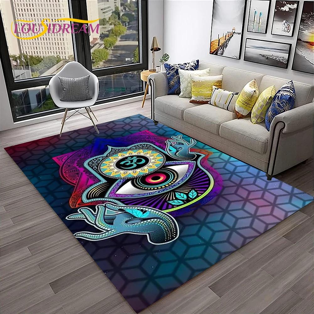 Evil Eye,Eye of Horus,Nazar Tree of Life Carpet Rug for Home Living Room Bedroom Sofa Doormat Decor,Area Rug Non-slip Floor Mat