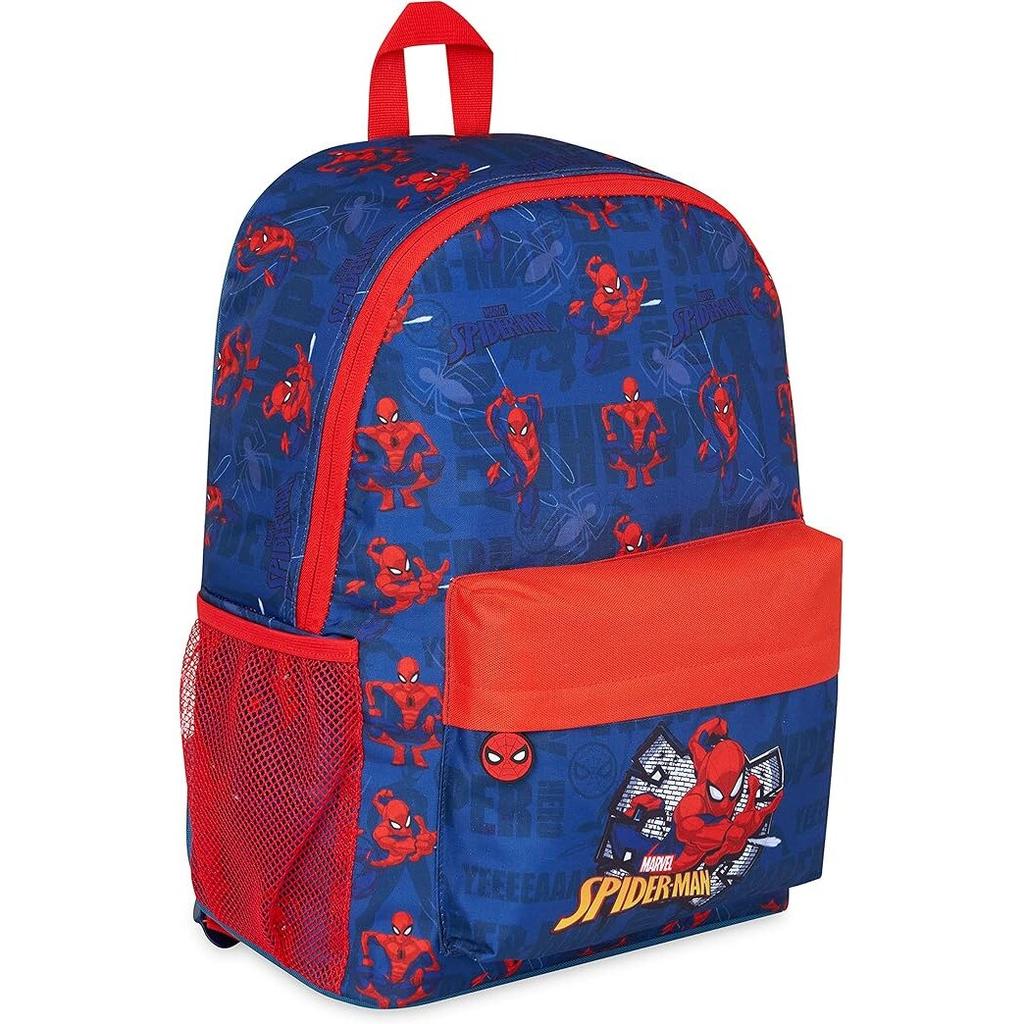 Spiderman Backpack for Kids, Blue and Red Design, Adjustable Straps, Lightweight Durable School Bag for Boys Girls