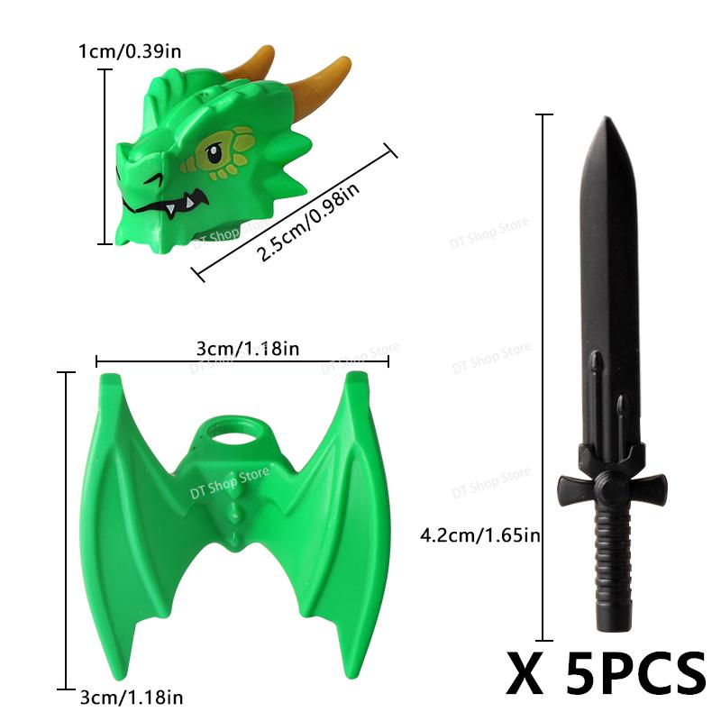 QQ04-7 Dragon Knights Heavy armor Bricks Assemble Building Blocks Action Figures accessories bricks Model Toys Christmas Gifts