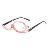 New Rotating Magnifying Makeup Reading Glasses For Women Folding Clamshell Cosmetic Presbyopic Glasses For Elder Unisex