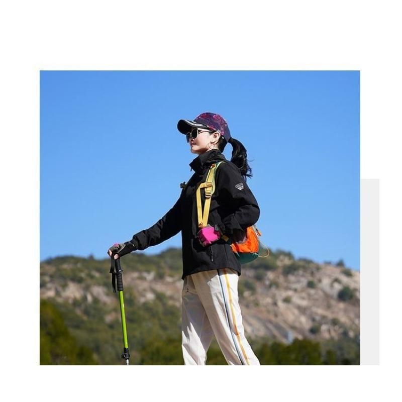 Spring Autumn Windproof Waterproof Running Jacket Women Hooded Detachable Sports Coat Windbreaker Outdoor