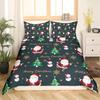 Cartoon Weihnachtsmann Dreiteiliger Bettbezug 3D Digitaldruck Bettwäscheset Bettdecke