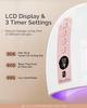 Cordless UV Nail Lamp P-Plus30G, Rechargeable with 3 Timers & Smart Sensor, Cures Builder, Hard, Extension, Acrylic & Chrome Gel