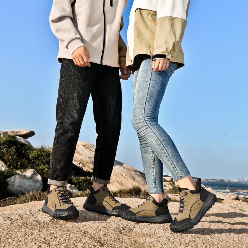 Herbst und Winter neue heiß verkaufte Herren- und Damenschuhe Outdoor Paar Leder High-Top Baumwolle verdickt Martin Boots