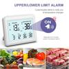 Digital Refrigerator Thermometer - 3.7 inch LCD Backlight Freezer Thermometer with 2 Sensors, Digital Fridge and Freezer Thermometer with Alarm,