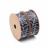 10 Yards/Roller Halloween Themed Polyester Grosgrain Ribbon Spooky Pattern Ribbon For Holiday Decor Diy Crafts Multiple Widths