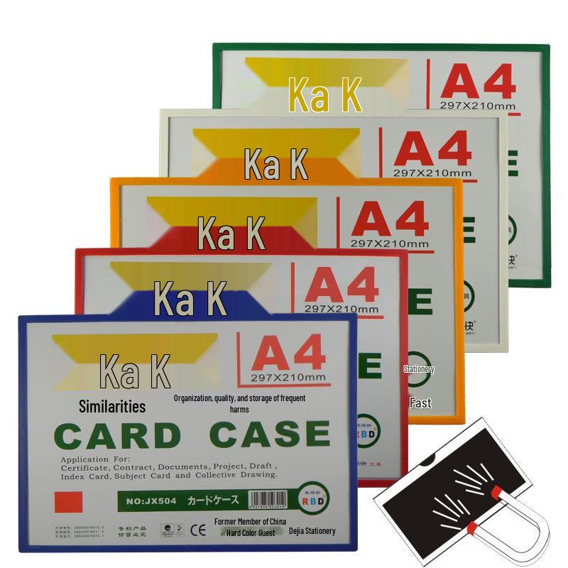 A4 Magnetic Hard Plastic ID Document Display Sleeve белый