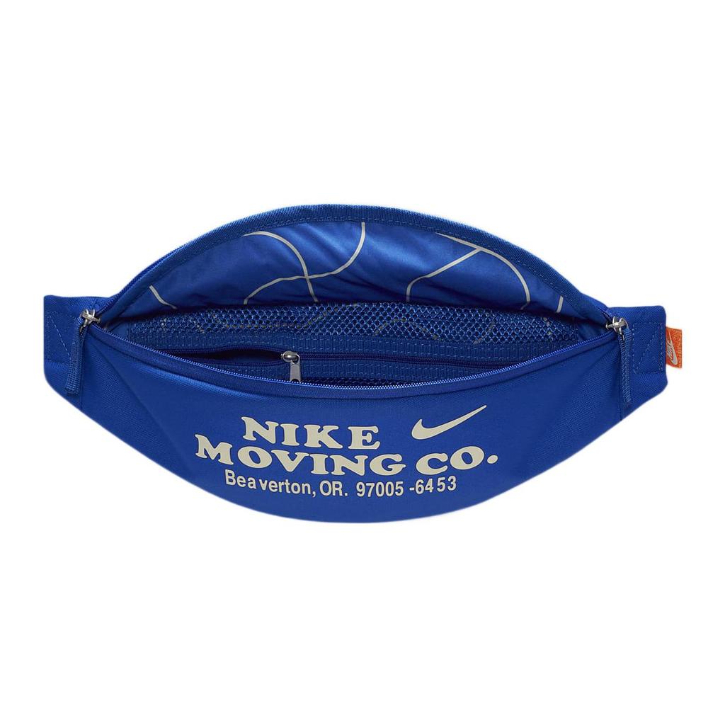 New Nike Heritage Polyester One Shoulder Crossbody Fanny Pack Regular Unisex Blue DV6072-405