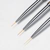 3Pcs Nail Art Liner Brushes French Stripe 3D Tips Line Stripes Diy Drawing Pen Uv Gel Brushes Painting Manicure Nail Tool Sets