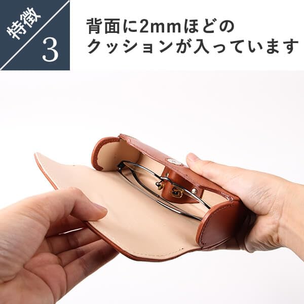 Stylish Hard Eyeglass Genuine Large Reading Glasses Blue Gray [Boosters] Case, Leather, Size, Case,