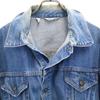 Triple LLL Brand 70s Vintage Denim Jacket Wash Blue Denim Jacket Trucker Men's Used