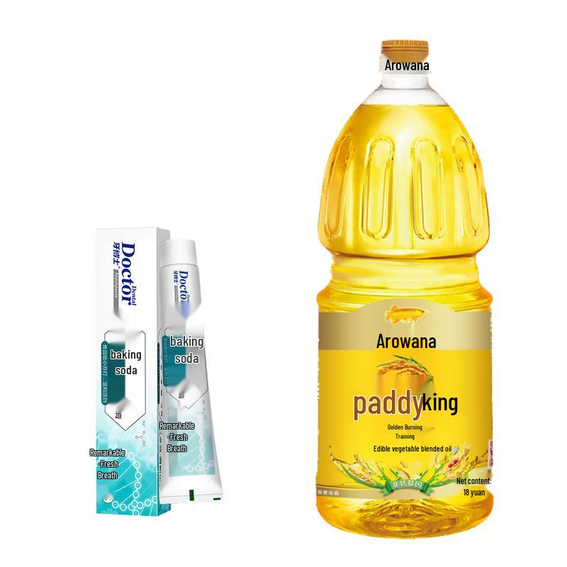 

Dentist Doctor Baking Soda Toothpaste & Rice Bran Oil Bundle