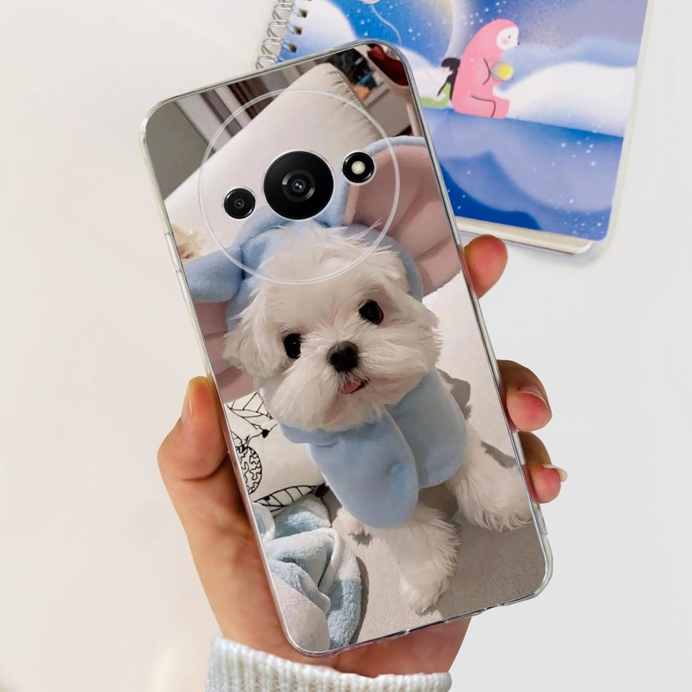 For Xiaomi Redmi A3 Case RedmiA3 Flower Cartoon Fundas Soft Silicone Casing For Xiaomi Poco C61 PocoC61 Coque Ultra Slim Cover