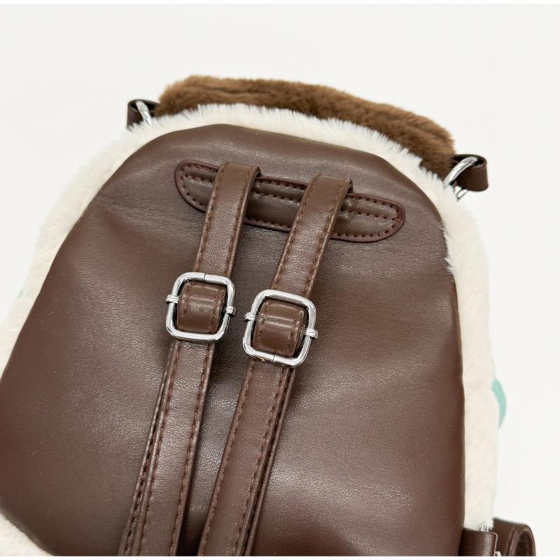 Korean Style Siamese Cat Plush Headphones Backpack, Cute Small Girly Backpack For Girls Travel Schoolbag Pet Kawaii Shoulder Bag