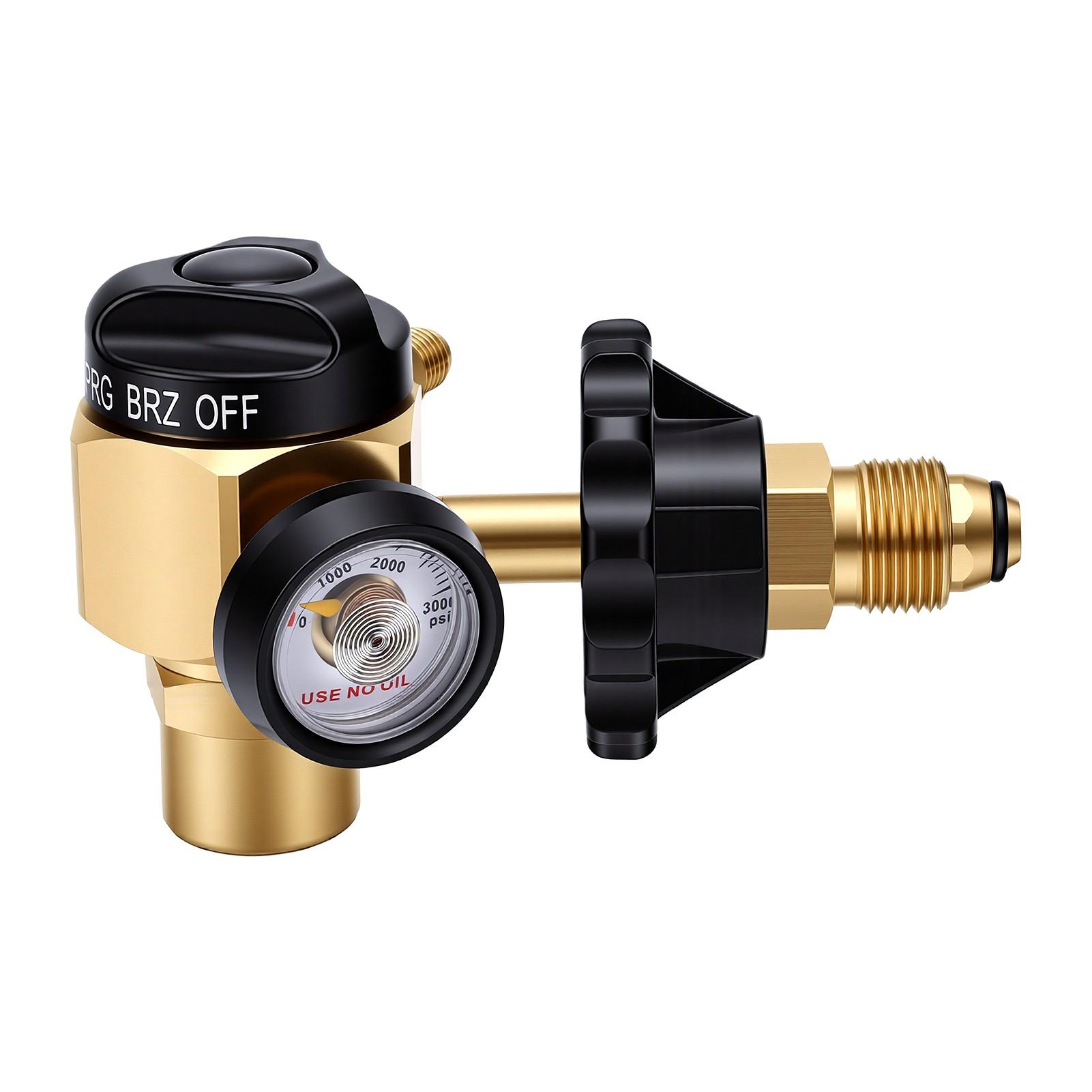 Regulador de Purga de Nitrógeno 500 psi Caudalímetro Presión Válvula de Control de Nitrógeno Regulador para Pruebas de Fugas