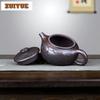 220ml Handmade Yixing Purple Clay Teapots Handmade Wealth Pot Raw Oreiron Blood Red Sand Tea Maker Kettle Zisha Tea Set Supplies
