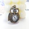 Quartz Owl Pocket Watch Antique Bronze Color Necklace Pocket Watch Flip Style Pocket Watch  Gift