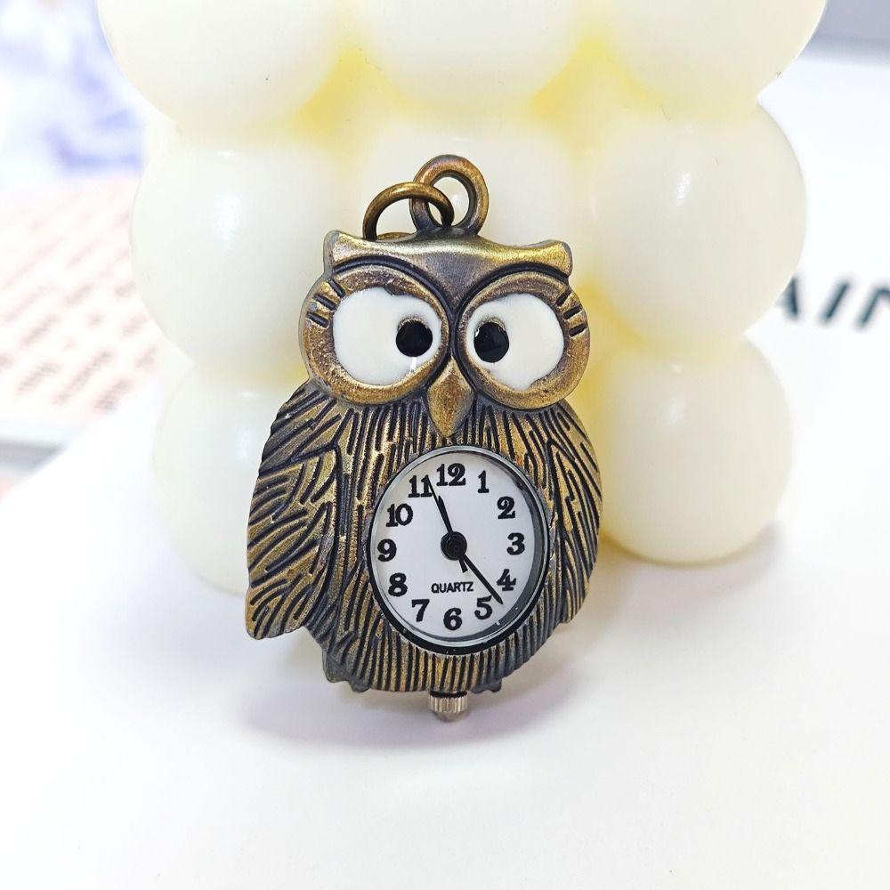 Quartz Owl Pocket Watch Antique Bronze Color Necklace Pocket Watch Flip Style Pocket Watch Gift