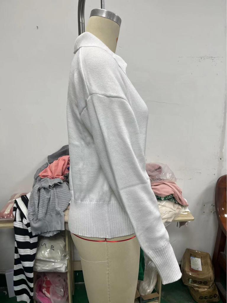 2024 Women's Trendy Solid Color Versatile Loose Casual Sweater