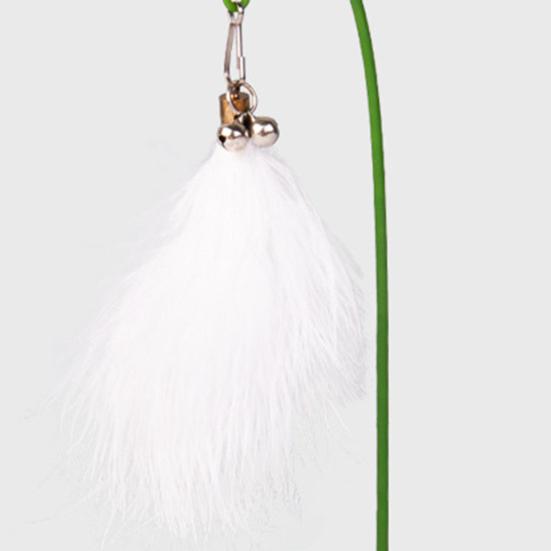 Interactive Cat Feather Toy Automatic Cat Toy Catnip Ball Feather Toy with Track Balls Bells for Indoor Cats Exercise Entertainment