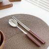 Korean Chopsticks Dessert Spoon Flatware Stainless Steel Cutlery Set Sushi Sticks Coffee Tea Spoons Set Portable Dinnerware Set