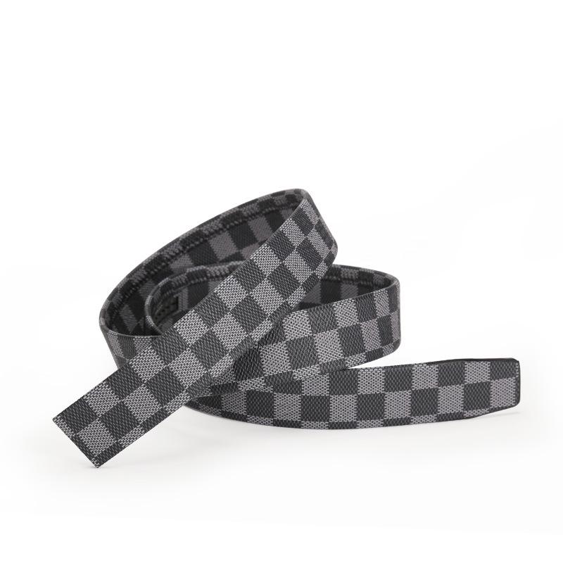 Men's Faux Leather Scratch-Resistant Automatic Buckle Belt, 3.6CM Wide