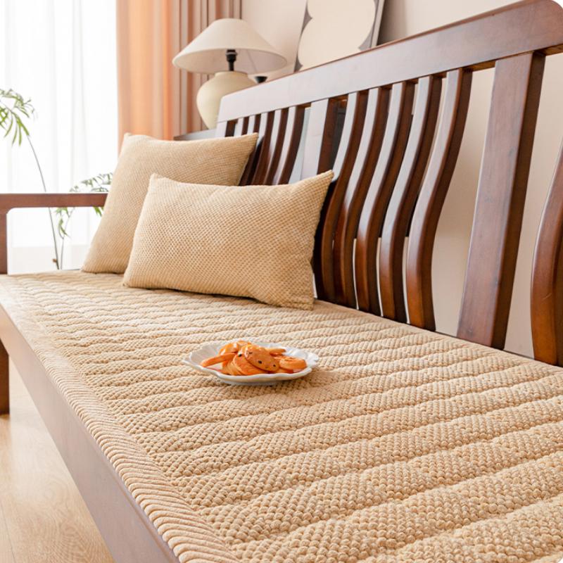 

Зимняя Толстая Вельветовая Подушка для Дивана Утолщенный Противоскользящий Чехол для Дивана Винтажная Защитная Накладка для Дивана для Украшения Гостиной 70*240cm 1pcs