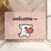 Cartoon Dog Diatom Mud Floor Mat Welcome Carpet for Living Room Entryway Non-Slip Bathroom Shower Area Footpad Kitchen Decor Rug