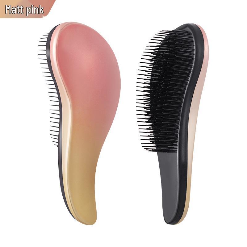 

Великобритания Гальваническое покрытие Радужный градиент Расческа для волос, Гладкая массажная расческа