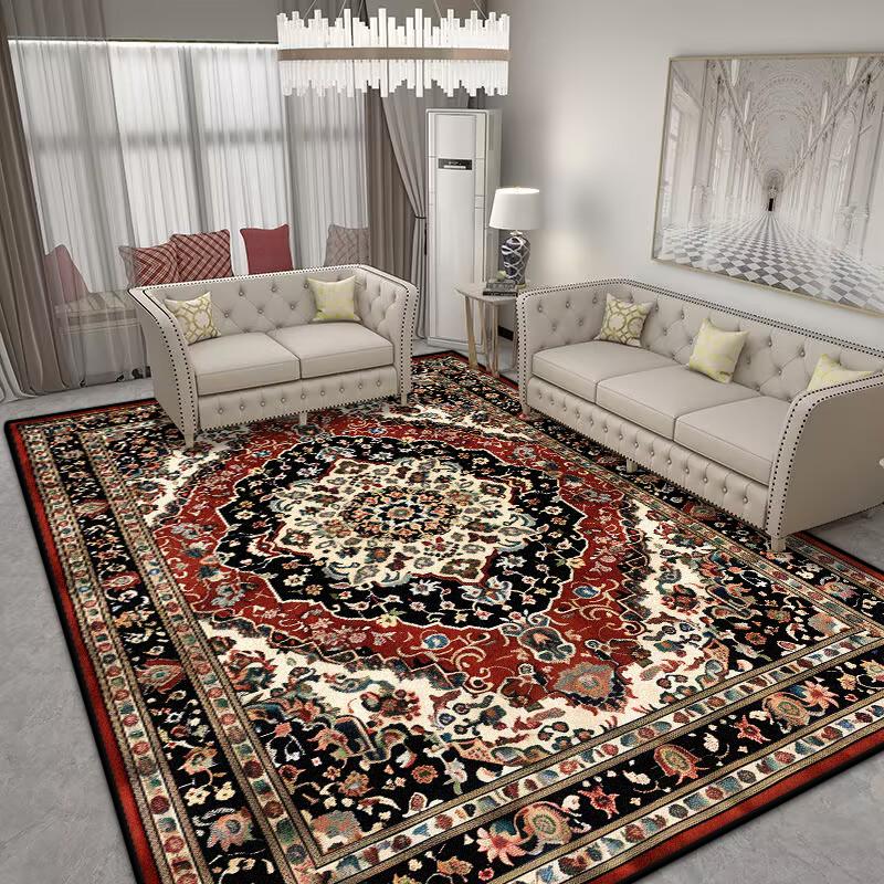 Red Persian Large Area Living Room Carpet Lounge Easy Clean Floor Mats Bedroom Non-slip Bedside Rugs Room Decor Classical Carpet