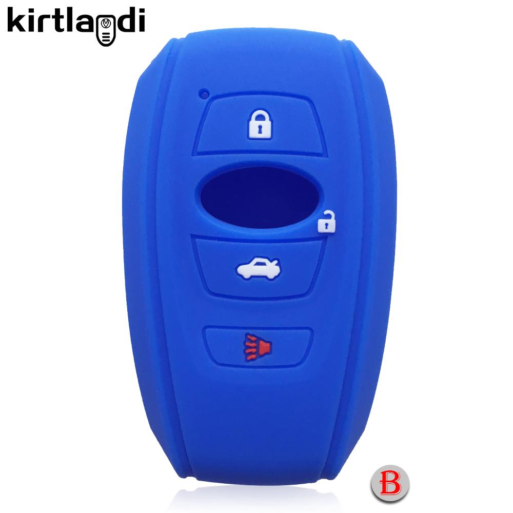 Silicone Key Cover Holder Shell Car Key Case for Subaru Forester XV BRZ LEGACY SV 2019 2020 3/4 Button Remote Keyless Protection