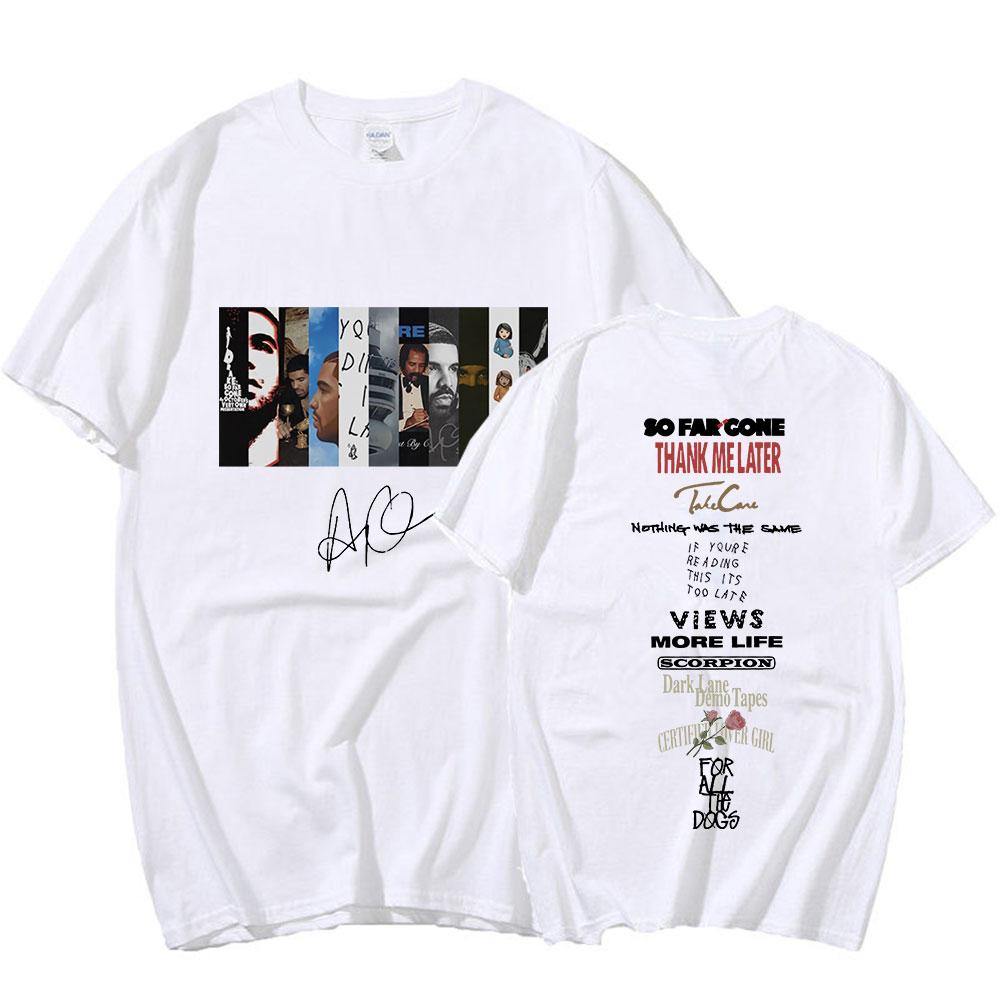 Rapper Drake Music Album Graphic T Shirt Unisex Women Hip Hop Vintage Aesthetic Short Sleeve Oversized Tshirts Harajuku Streetwear