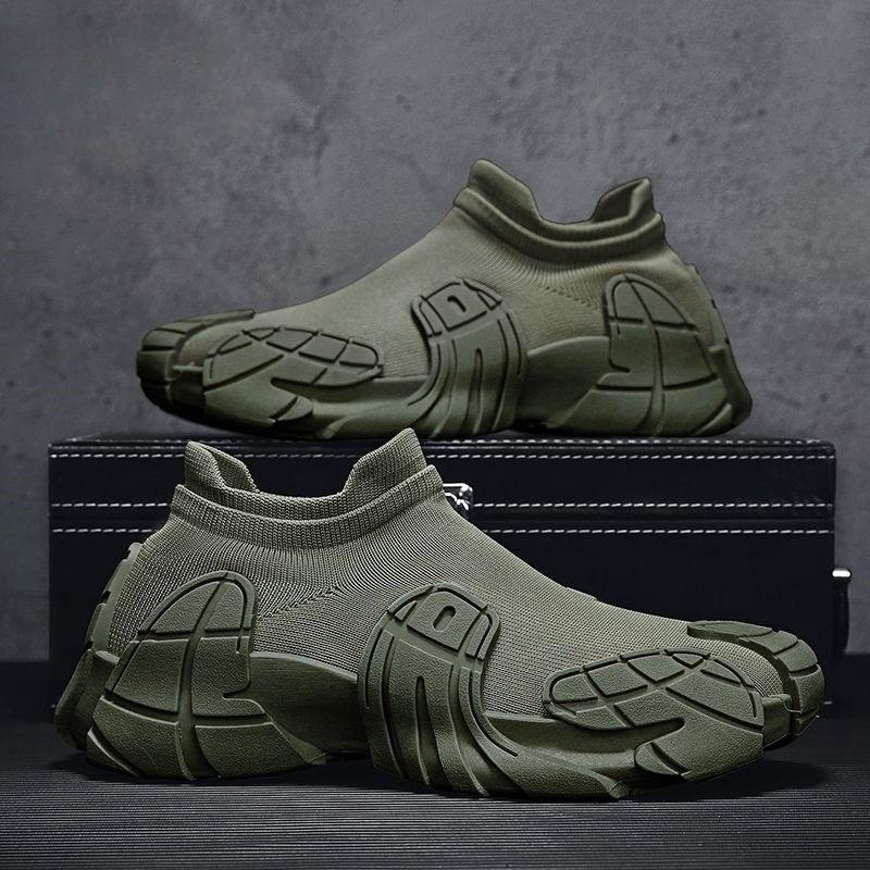 Dad Shoes Men's Spring Fly-woven Mesh Socks Mouth Running Shoes Lightweight Breathable Men's Shoes Comfortable