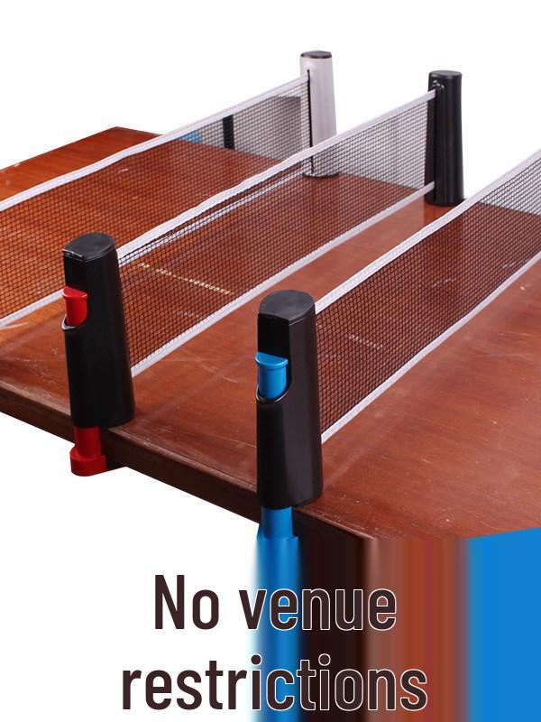 Supporto portatile per rete da ping pong con materiale ispessito e rete di protezione per palline