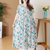 Abiti eleganti taglie forti per donna Abito lungo vintage a maniche corte allentato casual