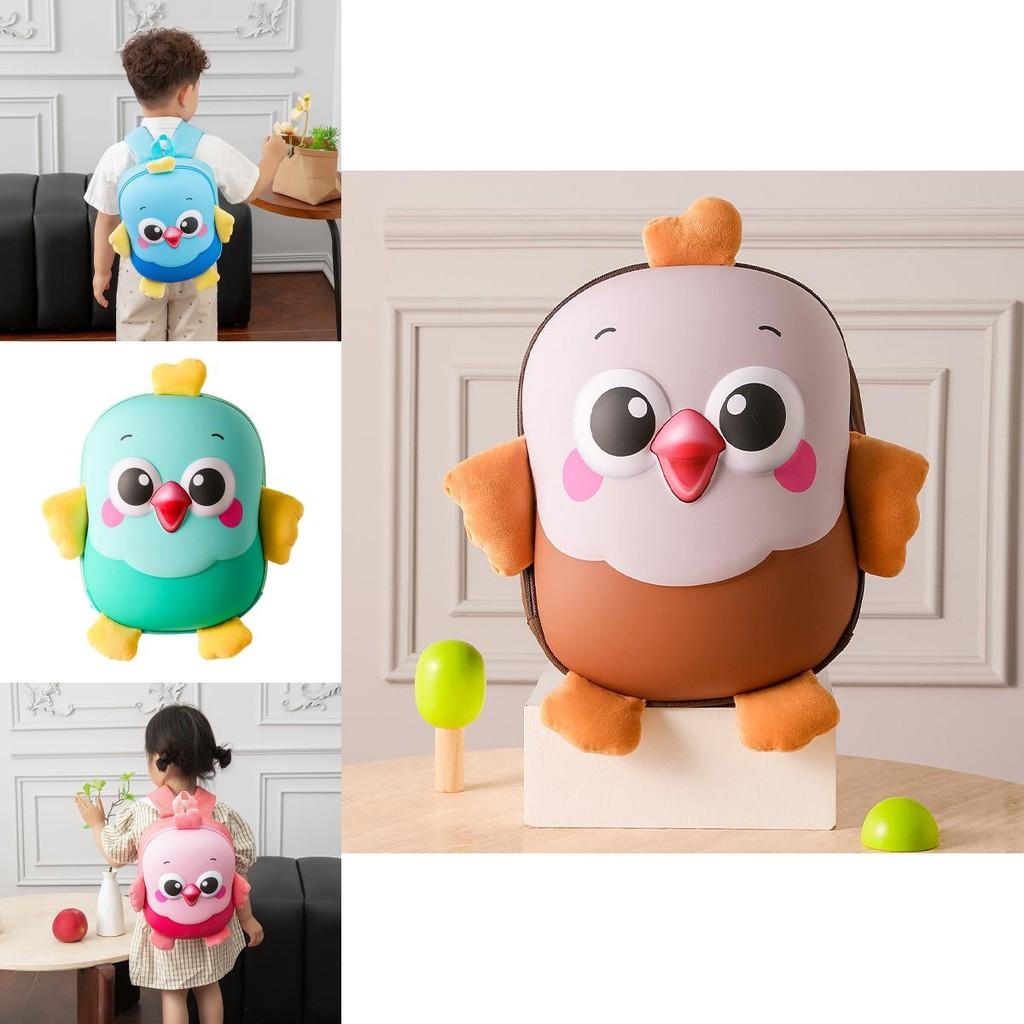 Cartoon Little Bird Kids School Bag Made Of Oxford Cloth With Durable Stitching For Children