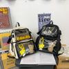 Schulrucksack Schmerztasche neuer transparenter Rucksack große Kapazität Trend abnehmbare kleine Tasche Freizeitrucksack Chinesischer College-Student Schulrucksack Babytasche