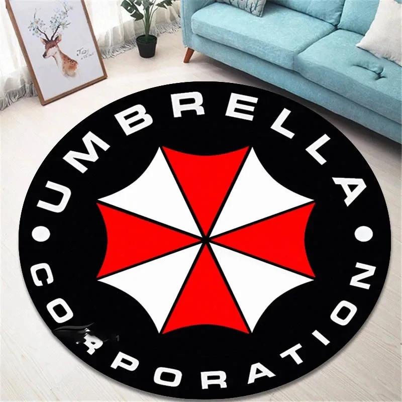R-Resident Evil Umbrella Printed Round Carpet Living Room Bedroom Beautiful Mats Non -slip Door Pad Floor Mats Birthday Gift