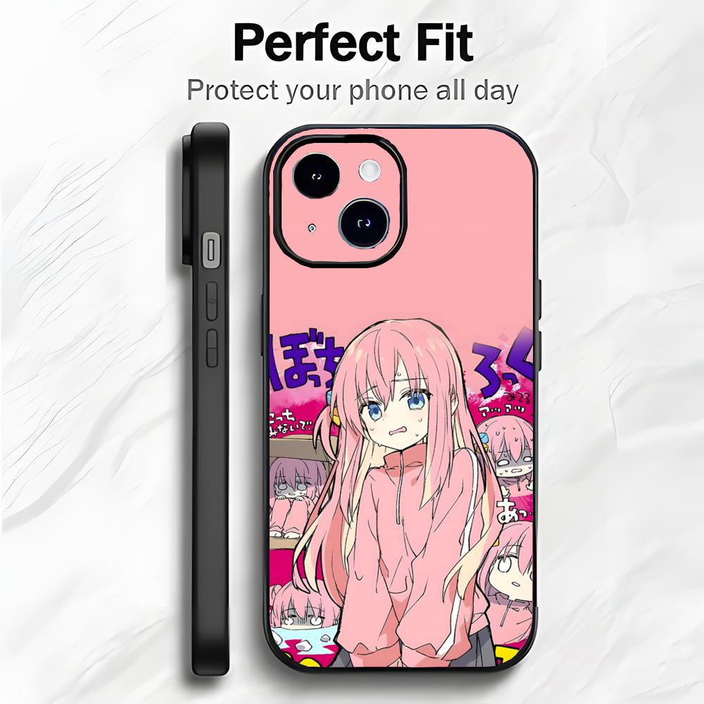 Fun Japanese Anime B-BOCCHI THE ROCK! Phone Case Phone Case Soft Packaging Lightweight For iPhone17 16 15 14 13ProMax