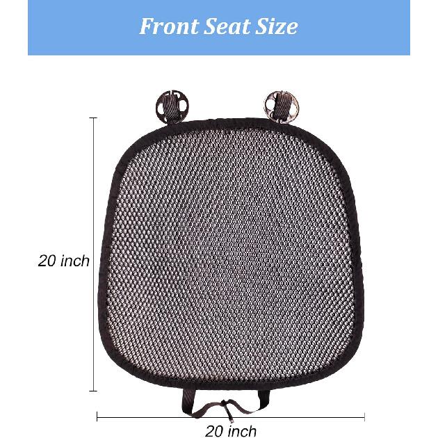 YUNZLAN Breathable 3D Air Mesh Car Seat Pad,Summer Cool Chair Seat, Car Seat Pads, Home Office Chair, Wheelchair 20" X 20" (Black, 1 Pack Seat Pad)