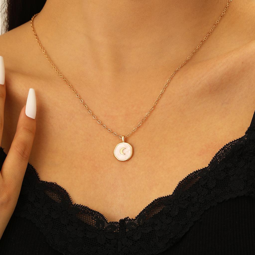 Minimalist Geometric Oval Cross Star Moon Heart Open Enamel Ring Fashion Women Finger Band